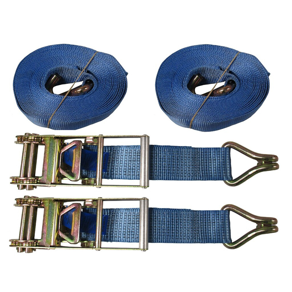 Tie Down Ratchet Straps 10T 75Mm 12M X2 (Cargo Lashing Load J Claw) 707152579155