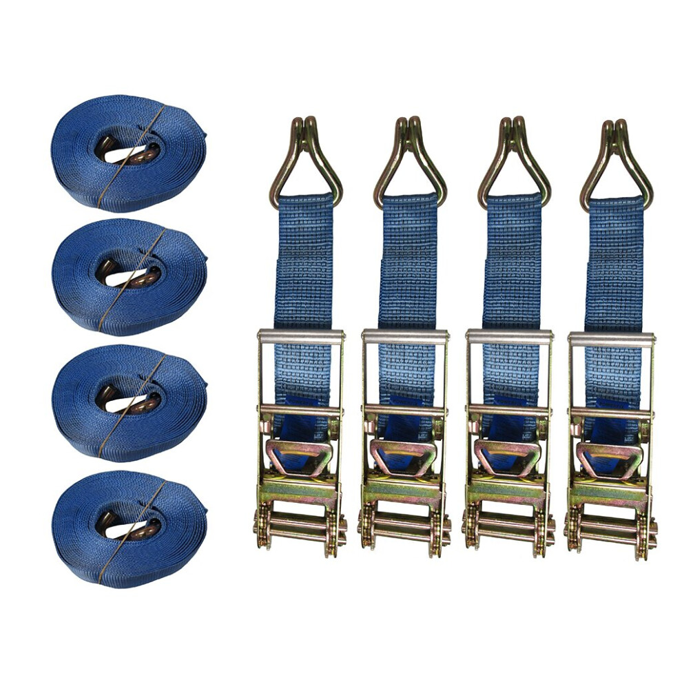 Tie Down Ratchet Straps 10T 75Mm 12M X4 (Cargo Lashing Load J Claw) 707152579162