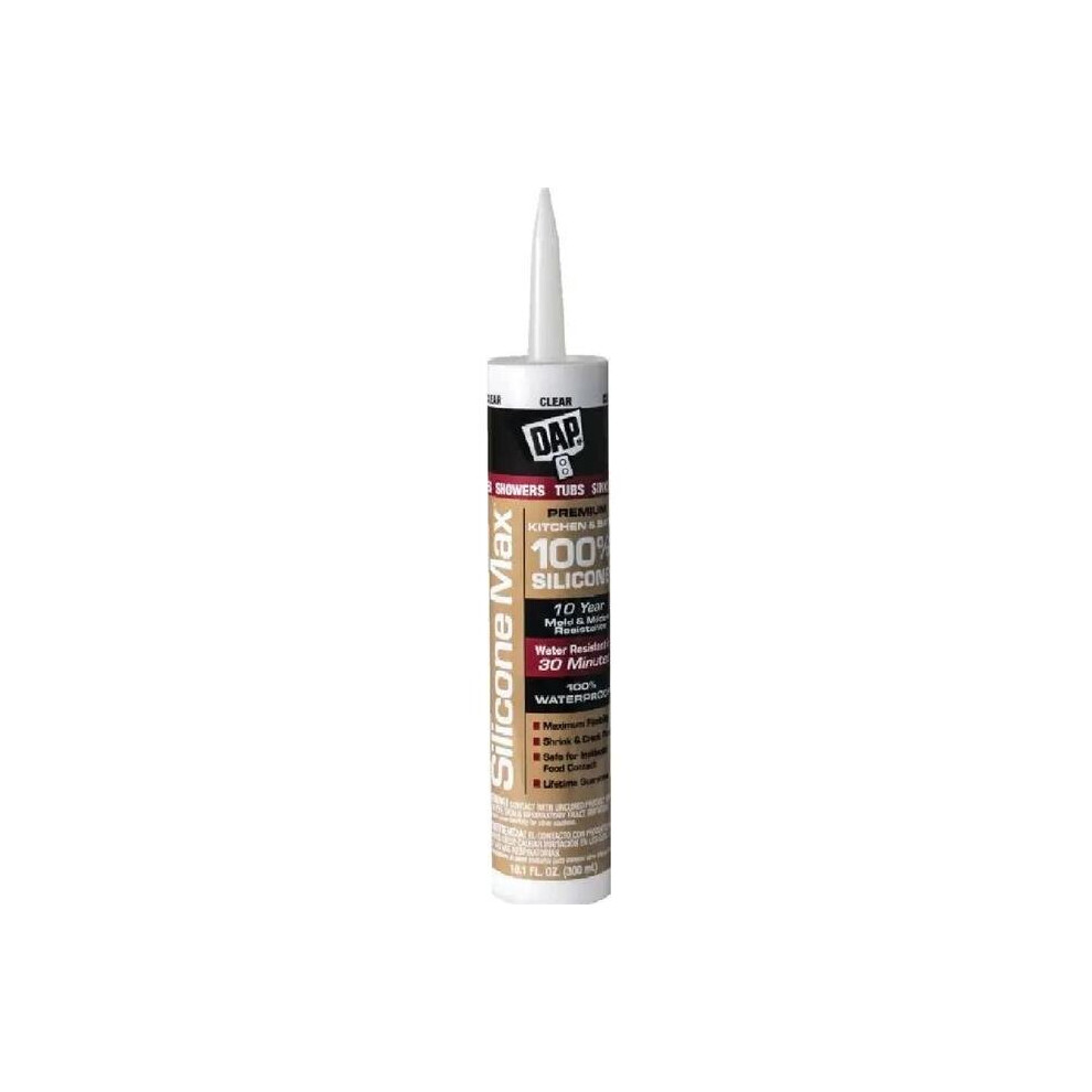 Dap 10.1 Oz Kitchen & Bath Silicone Sealant, Clear 758218768686