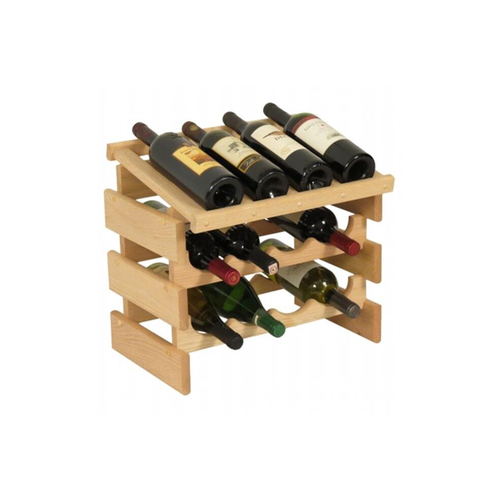 Wooden Mallet  12 Bottle Dakota Wine Rack with Display Top-image-OPC-PB6Q8YD-NEW