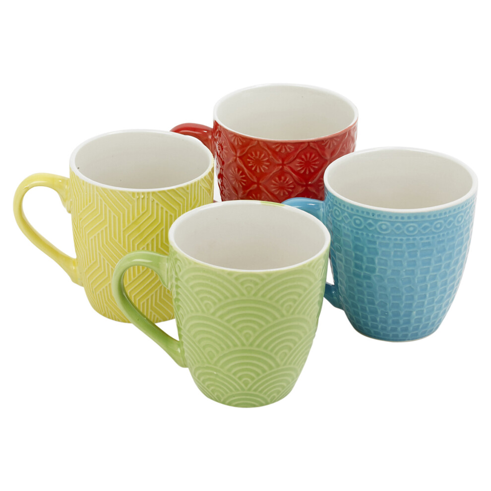 (240ml) Assorted Porcelain Tea Coffee Mugs Cups Set of 4