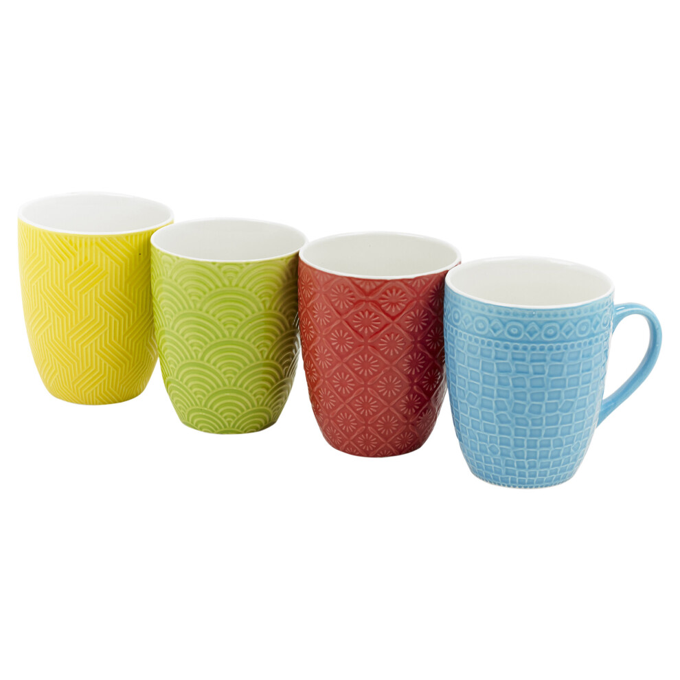 (380ml) Assorted Porcelain Tea Coffee Mugs Cups Set of 4