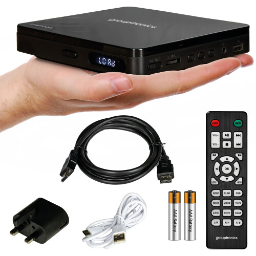 Grouptronics (Black) Grouptronics Small Multi Region HDMI DVD Player
