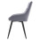 Living And Home (Grey) 2pcs Velvet Metal Legs Button Upholstered Dining Chairs 4