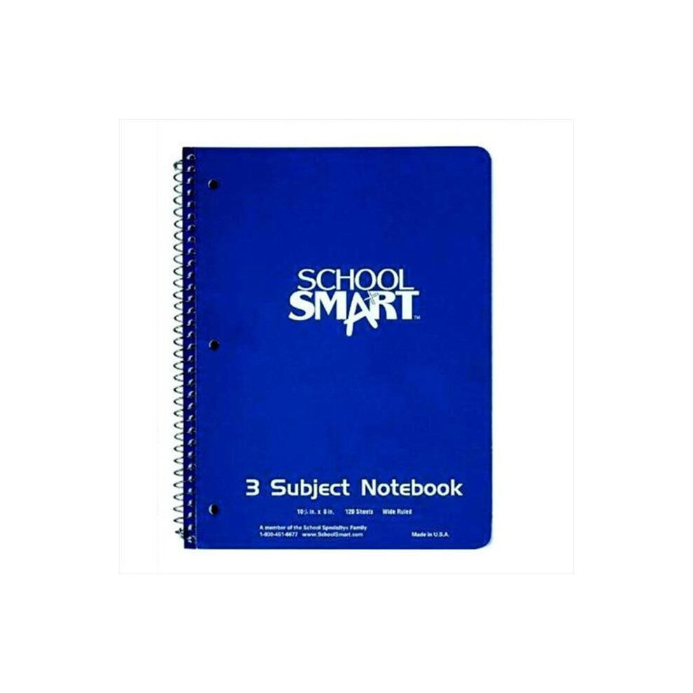School Smart  8 x 10.5 In. Sulphite 3-Hole Punched Non-Perforated Spiralbound Notebook, White, 180 Sheets-image-OPC-PB6Q5RJ-NEW