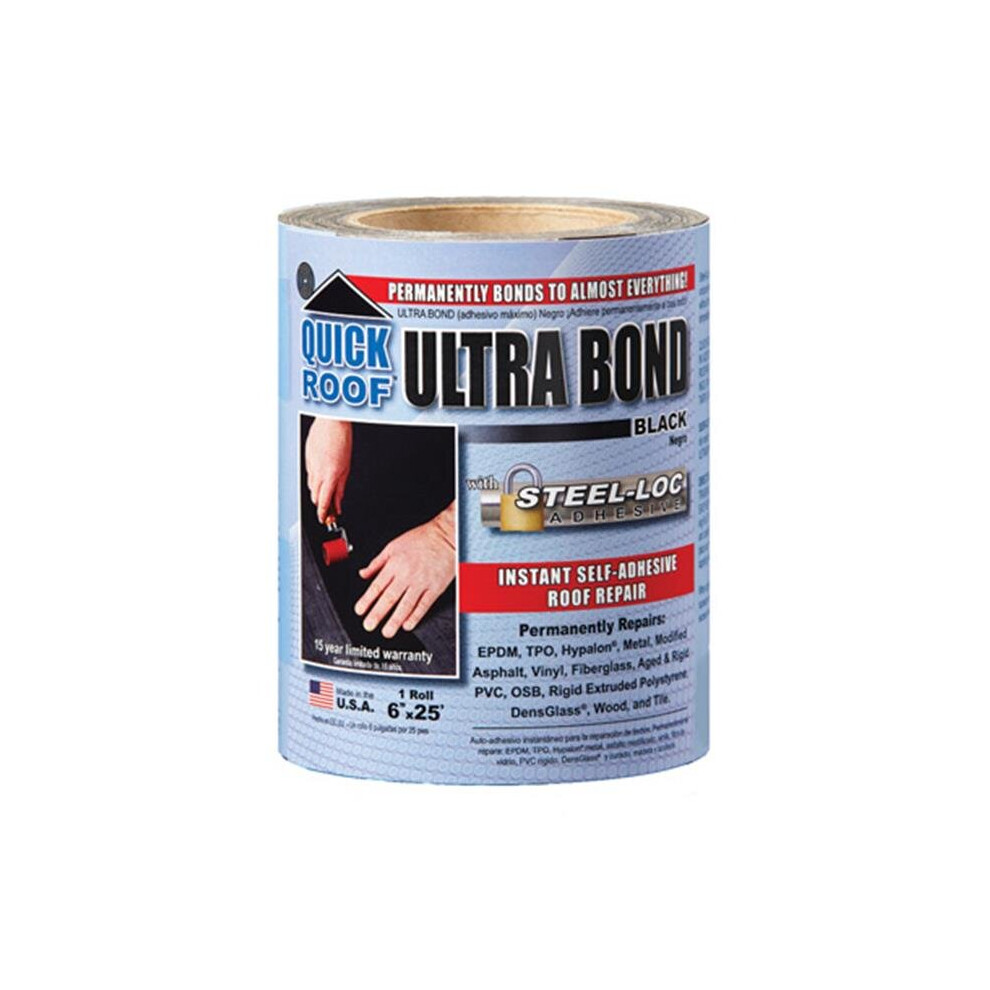 Cofair Products Ubb625 Quick Roof 6 In. X 25 Ft. Black Ultra Bond 758218965238