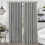 52 x 63 in. Python 8-Grommet Curtain Panel, Black & Silver 1