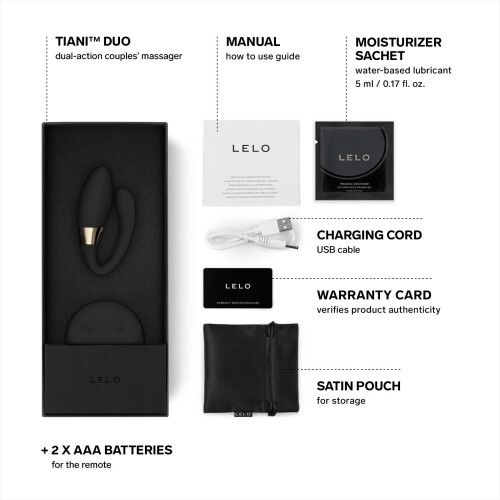 LELO (Black) LELO TIANI Duo - Remote Control Couples Massager 2