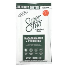 Superfat 81926 1.06 oz Macadamia MCT Plus Probiotics Keto Nut Butter, Pack of 10