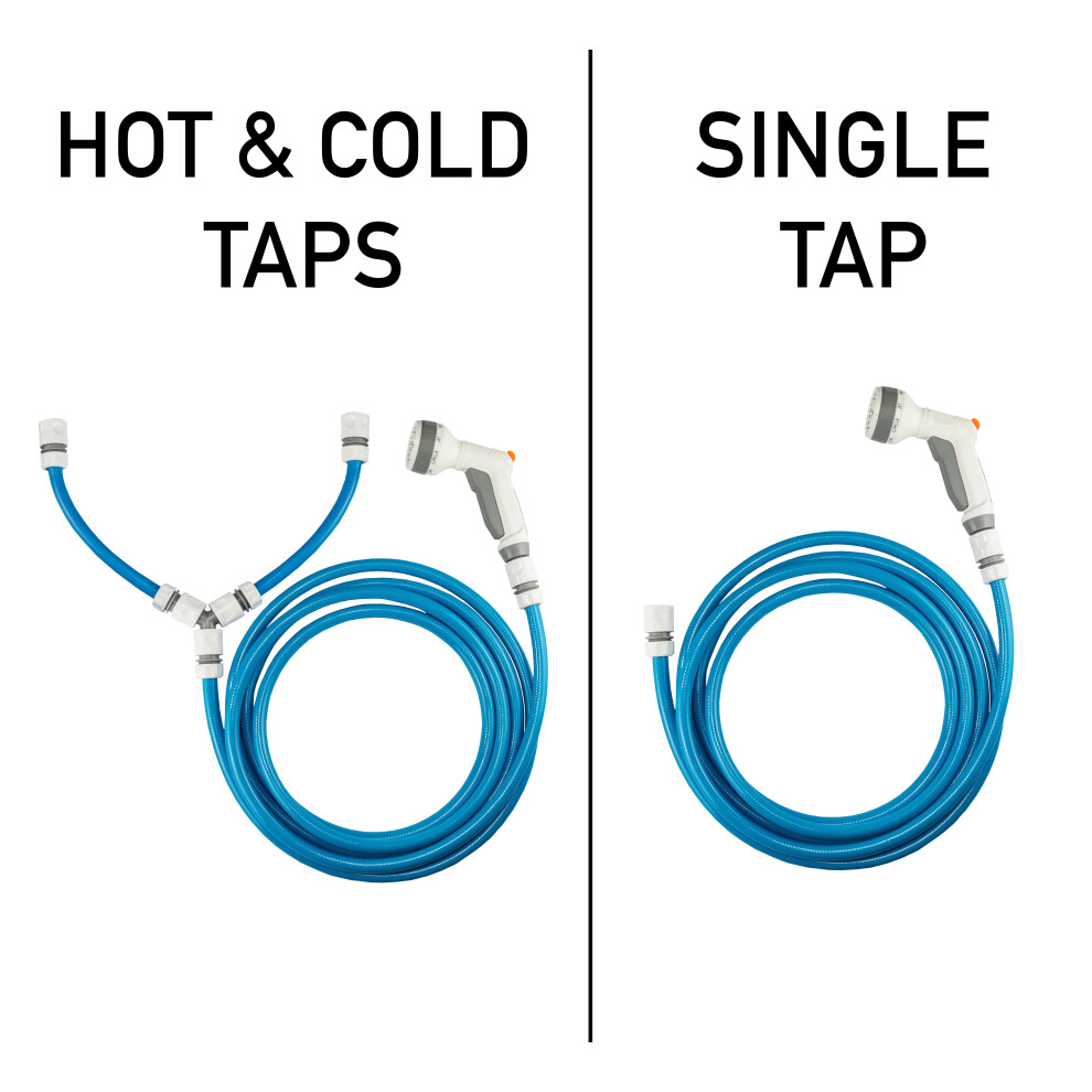 Cost Wise Dog Wash/Shower Kit,Hot&Cold,Water Flow Mixer Valve,5M Reinforced Pipe