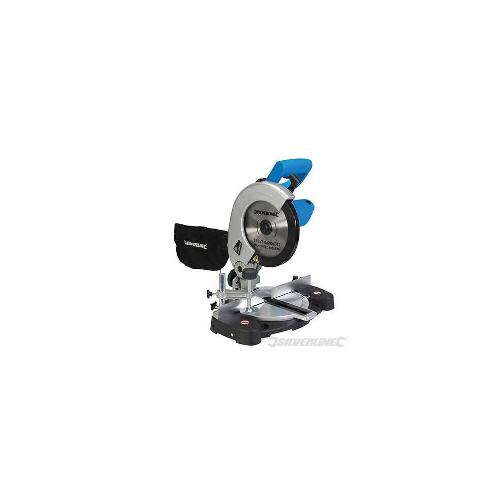 SILVERLINE 262705 1400W 210MM COMPOUND MITRE CUTTING SAW 230V NEW WARRANTY