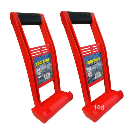 2x Pair Plasterboard Board Carrier Wood Lifter Sheet Panel Carrying Handle 80kg 2