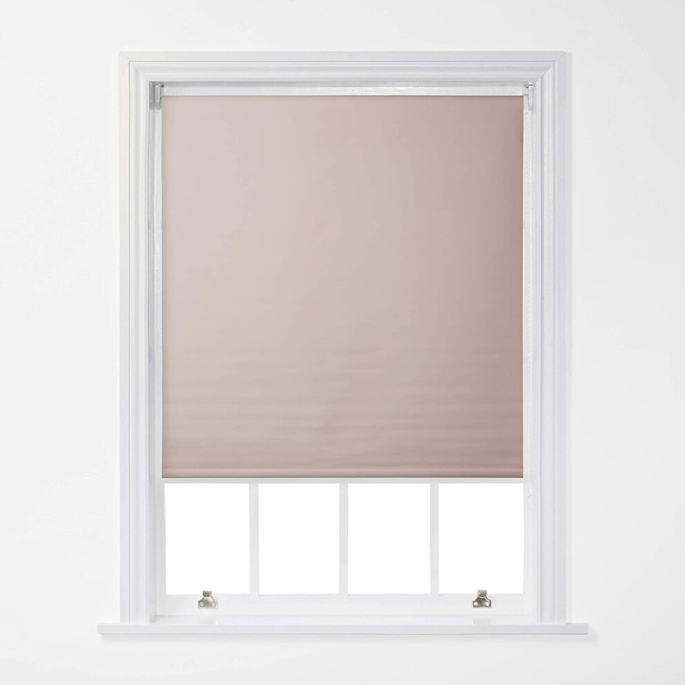 (Pink, 90cm x 170cm (35.4" x 66.9")) A.Unique Home Trimmable Blackout Roller Window Blind in a Variety of Colours and Sizes