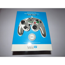 METAL MARIO CONTROLLER Chrome Wired Fight Pad - Nintendo Wii U Wii - Refurbished