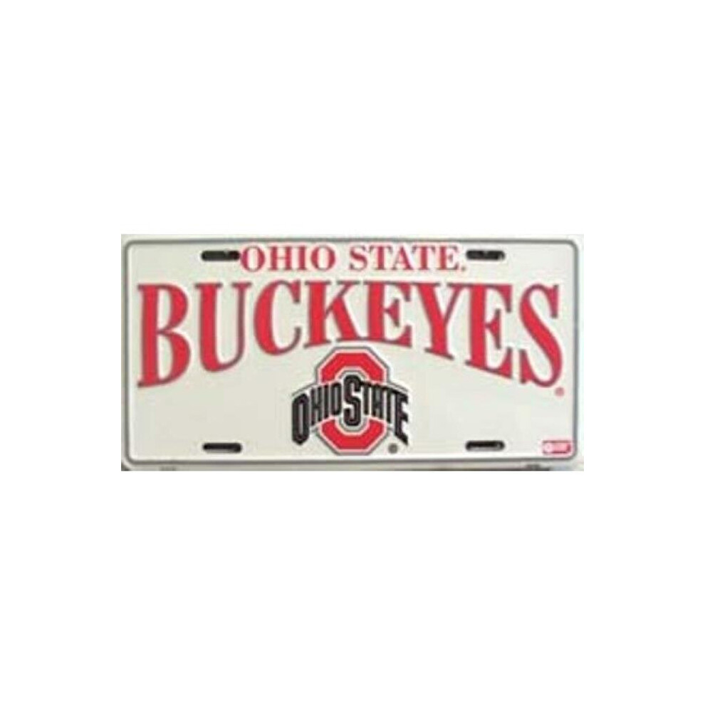 212 Main 2157 6 X 12 In. Ohio State Buckeyes License Plate White 783935036176