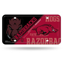 212 Main MTG360104 6 x 12 in. Arkansas Razorbacks Metal License Plate