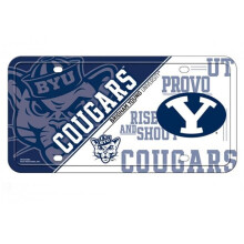 212 Main MTG510202 6 x 12 in. Brigham Young Cougars Metal License Plate