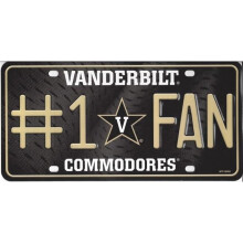 212 Main MTF180301 6 x 12 in. Vanderbilt Commodores No.1 Fan Metal License Plate
