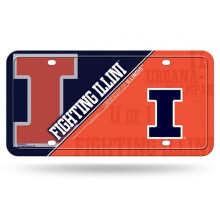 212 Main MTG400103 6 x 12 in. Illinois Fighting Illini Metal License Plate