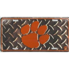 212 Main 2590 6 x 12 in. Clemson Diamond License Plate