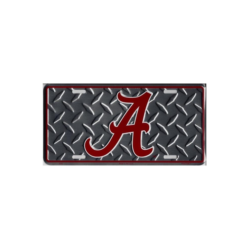 212 Main Lp2570 6 X 12 In. Alabama Crimson Tide Diamond License Plate 783935036787