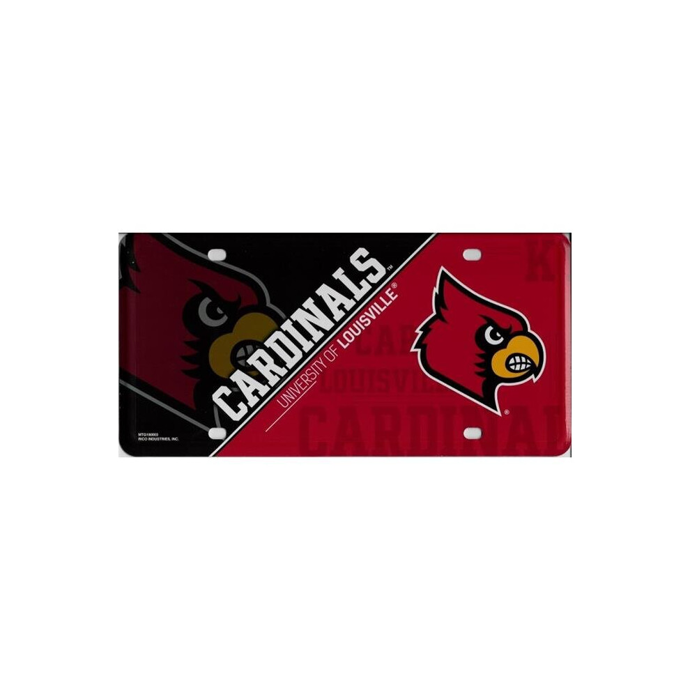 212 Main Mtg190003 6 X 12 In. Louisville Cardinals Metal License Plate 094746244309