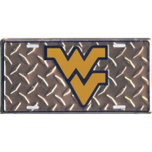 212 Main 2658 6 x 12 in. West Virginia University Mountaineers License Plate