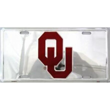 212 Main SUP50074 6 x 12 in. Oklahoma Sooners Chrome License Plate