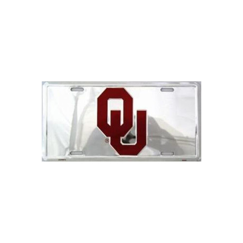212 Main Sup50074 6 X 12 In. Oklahoma Sooners Chrome License Plate 783935037173