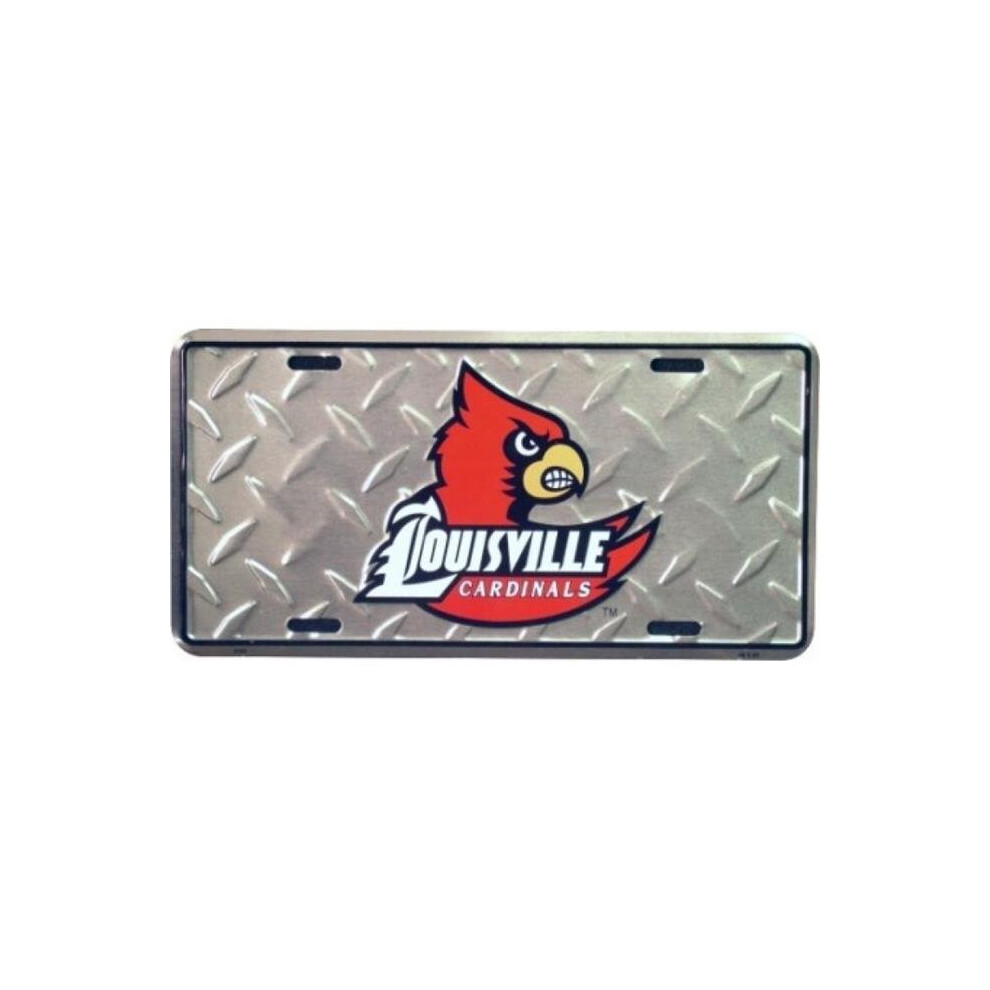 212 Main Dix2682 6 X 12 In. Louisville Cardinals Diamond License Plate 783935036626