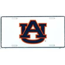 212 Main 403 6 x 12 in. Auburn Tigers White License Plate