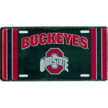 212 Main 2724 6 x 12 in. Ohio State Buckeyes Black License Plate