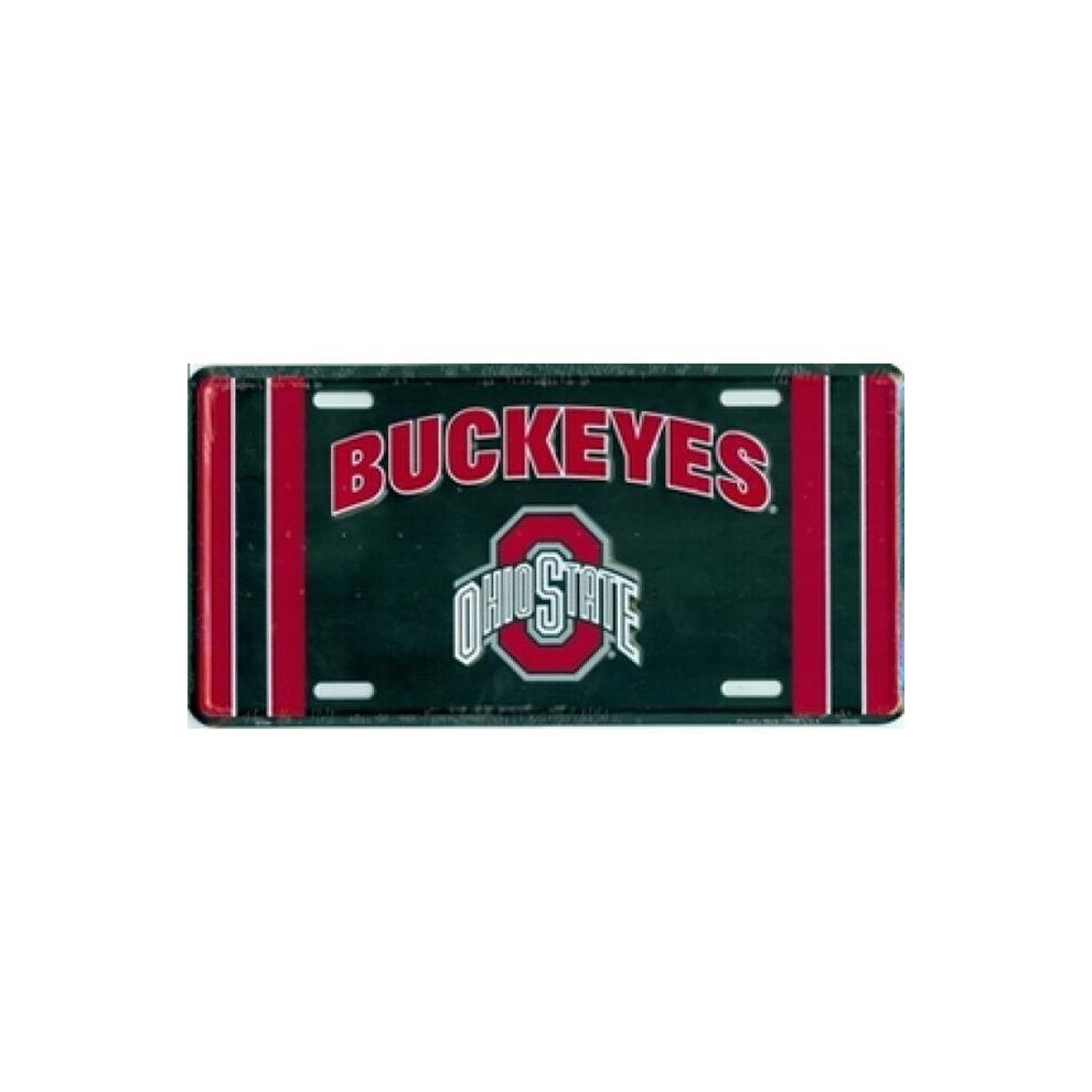 212 Main 2724 6 X 12 In. Ohio State Buckeyes License Plate Black 783935036442