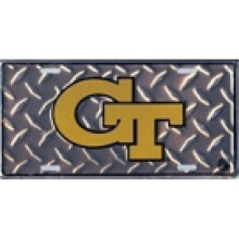 212 Main 2652 6 x 12 in. Georgia Tech Yellow Jackets Diamond License Plate