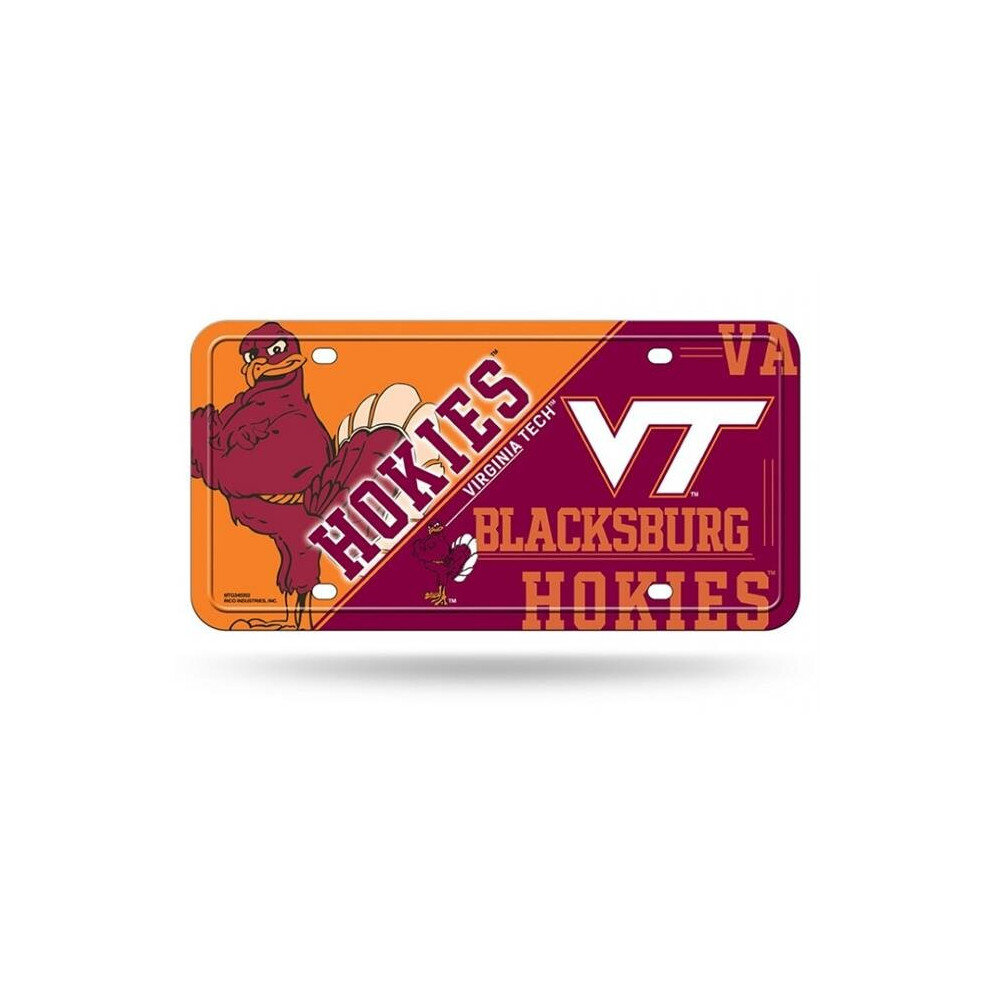212 Main Mtg340202 6 X 12 In. Virginia Tech Hokies Metal License Plate 094746237288