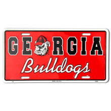 212 Main 412 6 x 12 in. Georgia Bulldogs Red License Plate