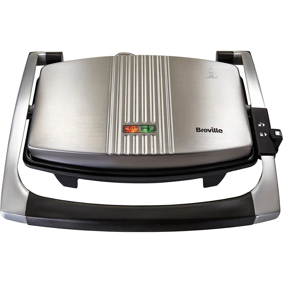 Breville Sandwich/Panini Press & Toastie Maker 3-Slice Non-stick-coated aluminium plate Stainless Steels