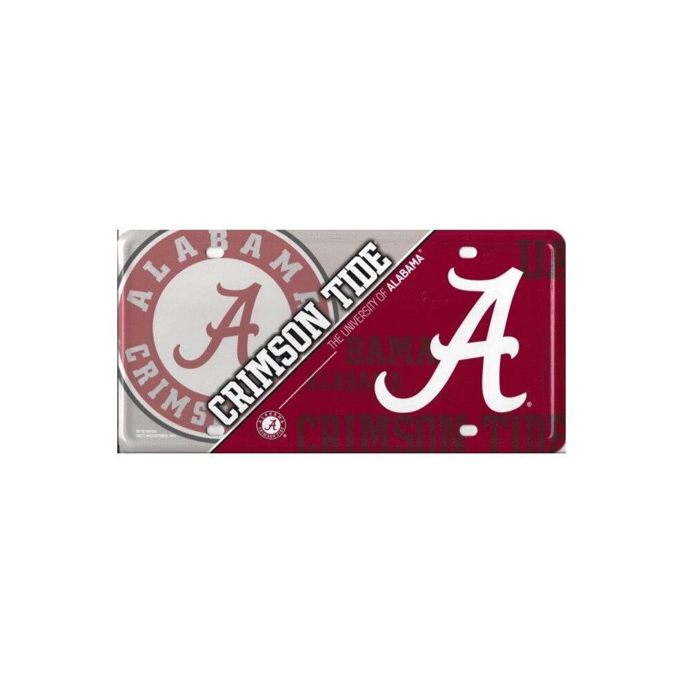 212 Main Mtg150103 6 X 12 In. Alabama Crimson Tide Metal License Plate 094746362744
