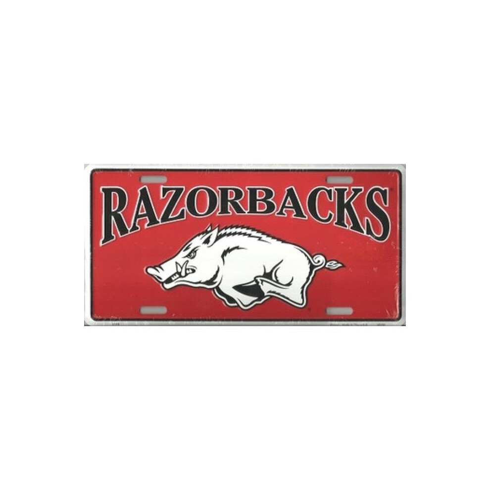 212 Main 2108 6 X 12 In. Arkansas Razorbacks College License Plate 783935036169