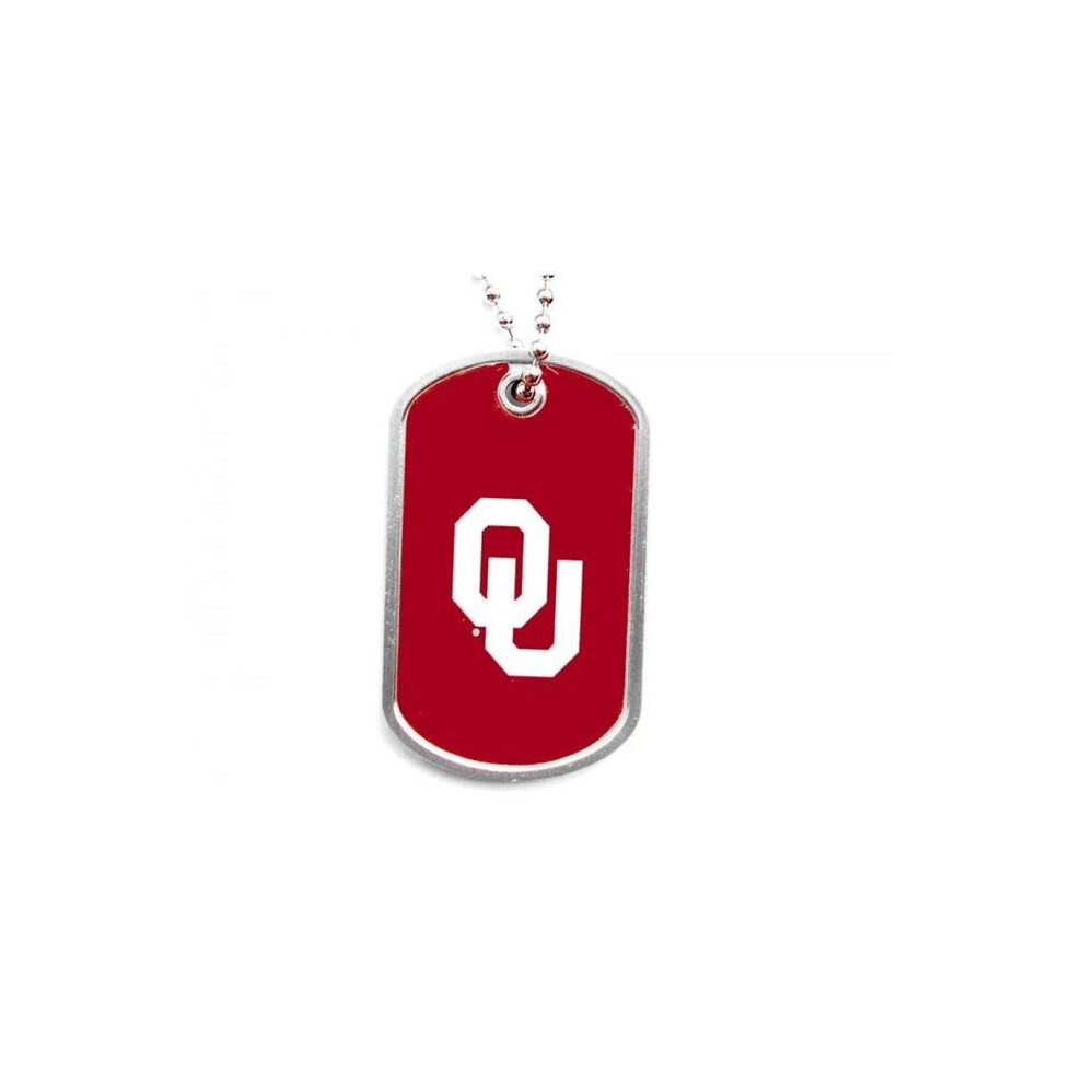 Photos - Pendant / Choker Necklace 212 Main CCP-DT-781-60 24 in. Oklahoma Sooners Dog Tag Necklace