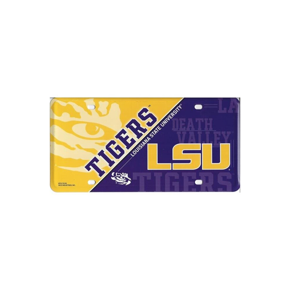 212 Main Mtg170103 6 X 12 In. Lsu Tigers Metal License Plate 094746341305