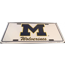 212 Main SA2074-2 6 x 12 in. Michigan Wolverines Metal License Plate