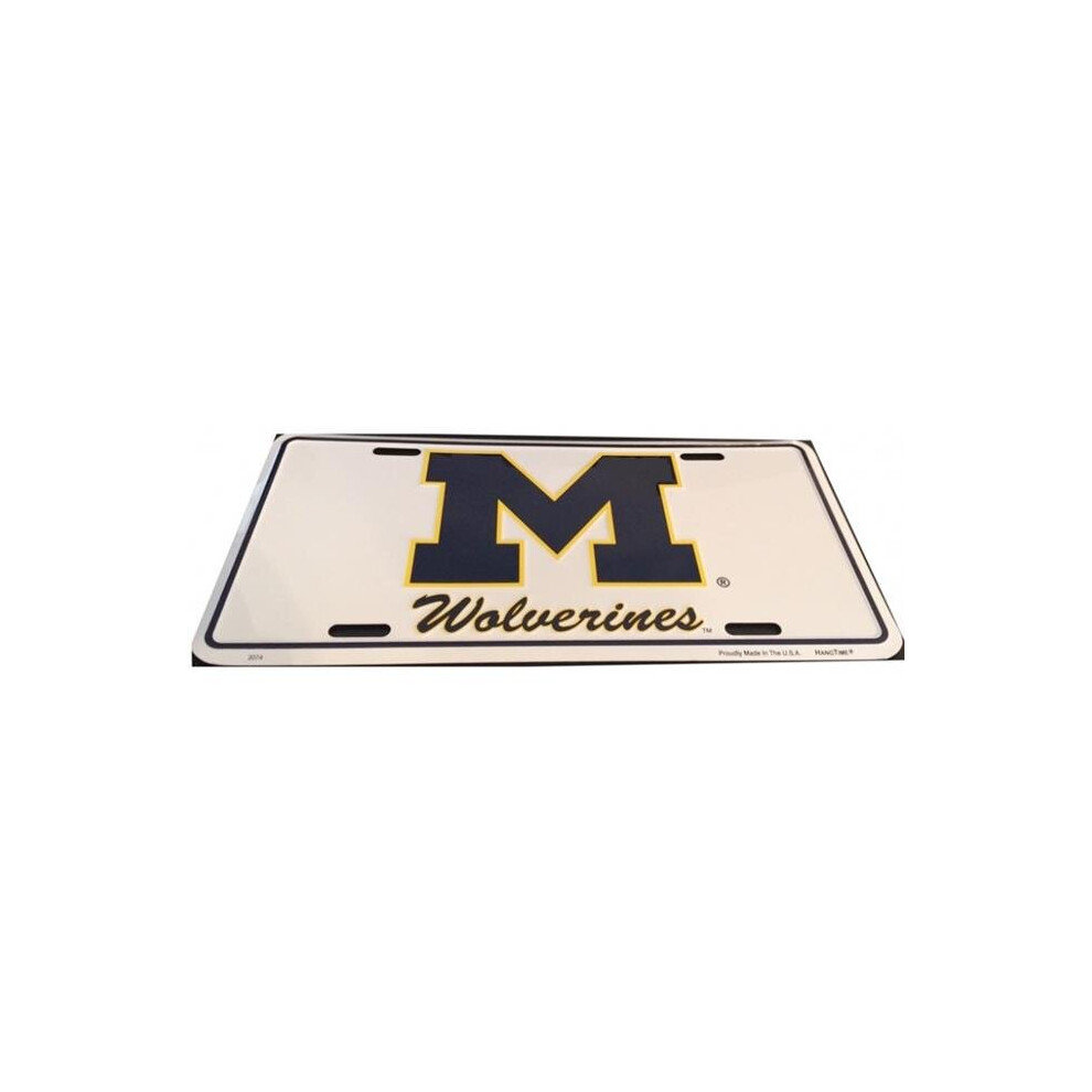 212 Main Sa2074-2 6 X 12 In. Michigan Wolverines Metal License Plate 783935039894