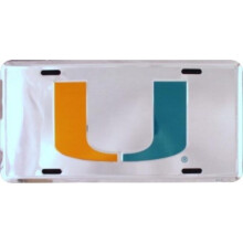 212 Main SUP50095 6 x 12 in. Miami Hurricanes Anodized License Plate
