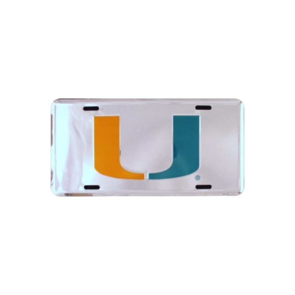 212 Main Sup50095 6 X 12 In. Miami Hurricanes Anodized License Plate 783935037210