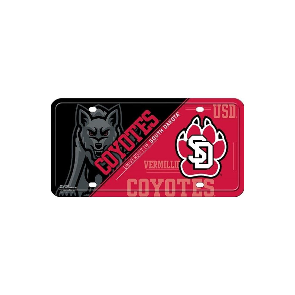 212 Main Mtg410802 6 X 12 In. South Dakota Coyotes Metal License Plate 094746606107