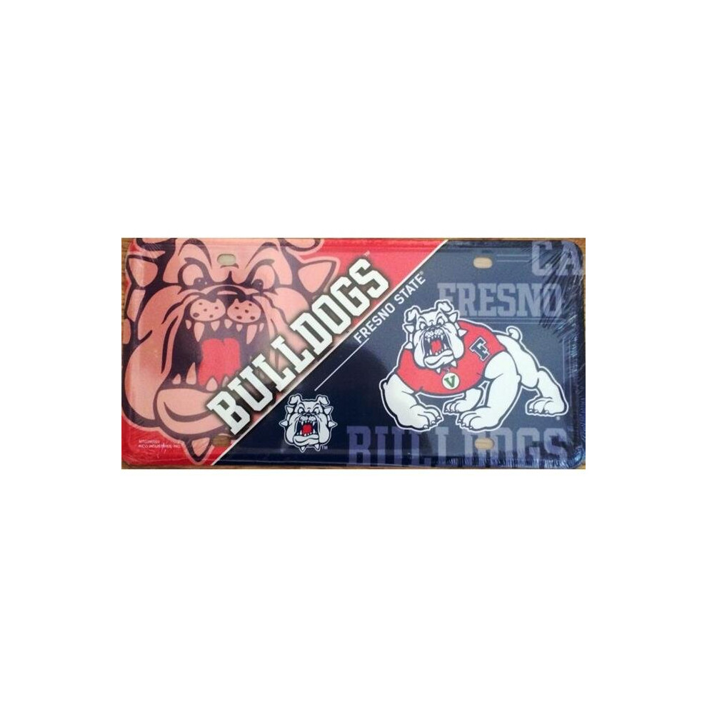 212 Main Mtg290303 6 X 12 In. Fresno State Bulldogs Metal License Plate 094746605933