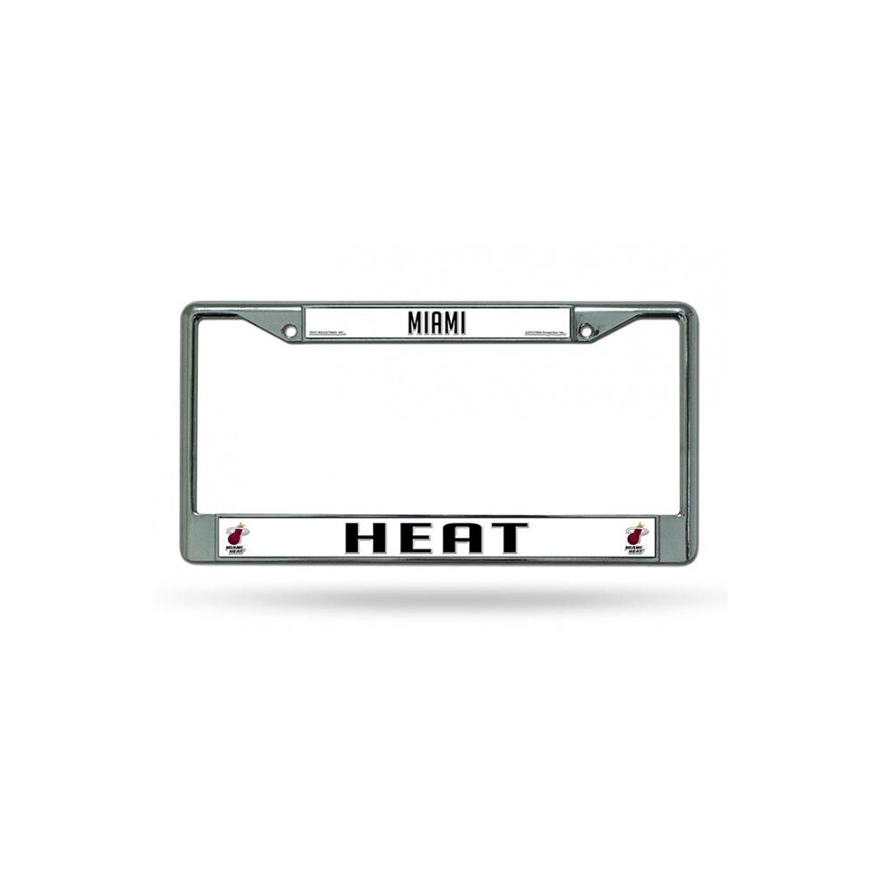 212 Main Fc77002 Miami Heat Chrome License Plate Frame 767345278555