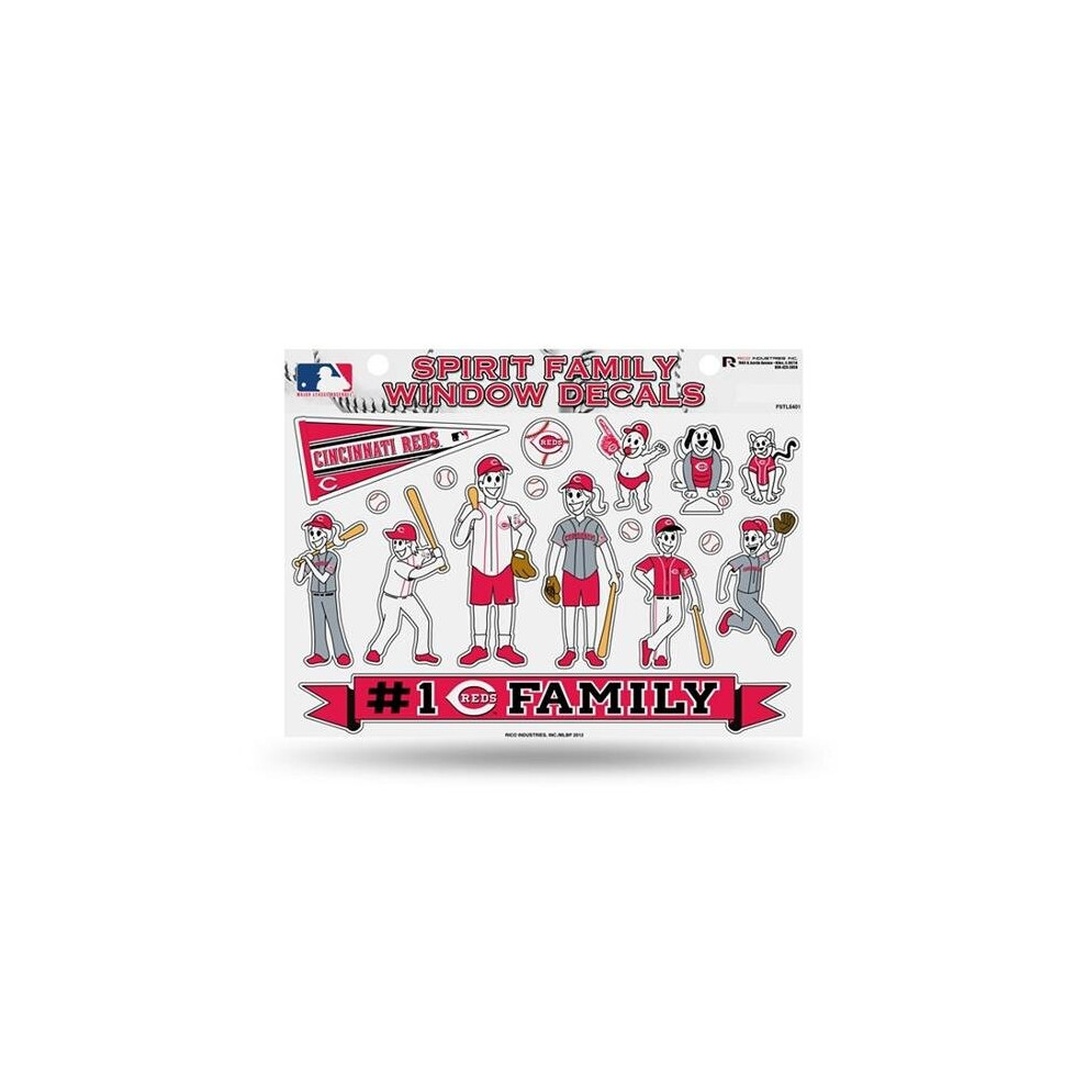 212 Main Fstl5401 7 X 11 In. Cincinnati Reds Family Decal Set 094746568542