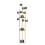 Marble Base Hall Tree Entryway Coat Rack Stand Clothes Hangers 6